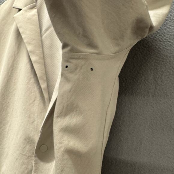 Lululemon Venture Blazer Mens Large Light Khaki Tan Activewear Jacket Snap Up - Picture 11 of 12